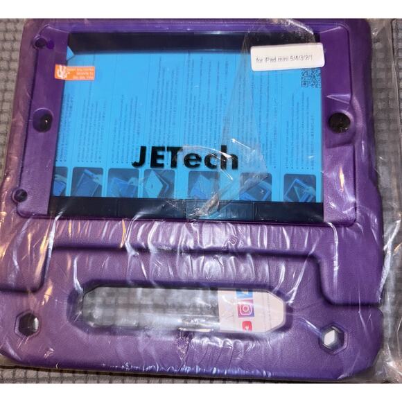 JETech Case for iPad mini 5/4/3/2/1 Purple Built-in Screen Protector NEW - Picture 1 of 4